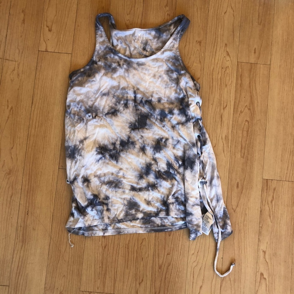 Soft n sexy tye dye tank grey and white